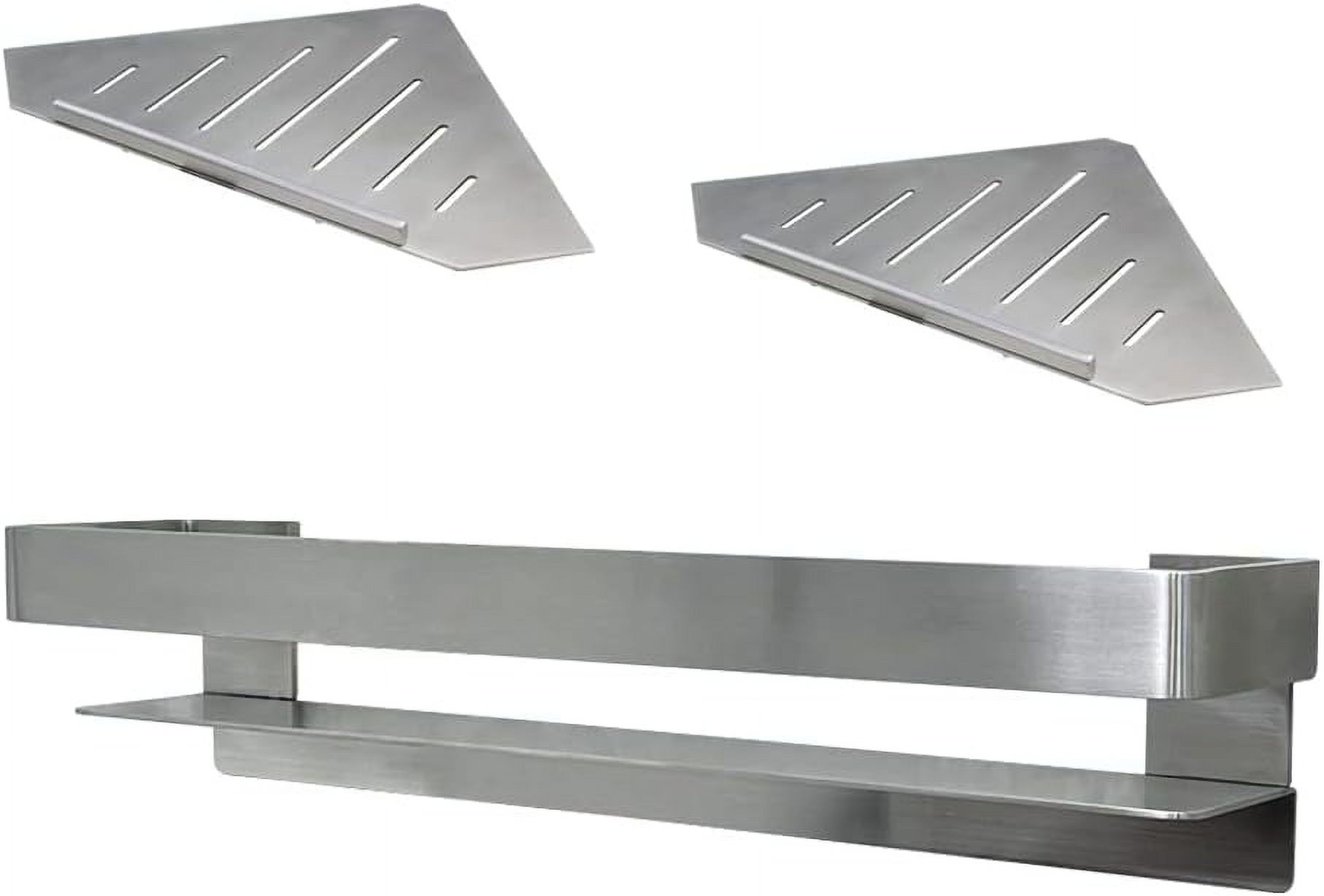 Shelf Kit 20in Jocelyn Grab Bar Shelf/2 Corner Shelves, Brushed