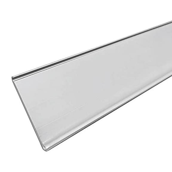 Shelf Label Strips Self Leveling Tag Holders, 50 Pack Self Adhesive 1.25H Shelf Label Holder Price Tag Strips for Metal Wood Plastic Gondola Shelf, Clear Front/White Back Sign Strip for 48 Shelf