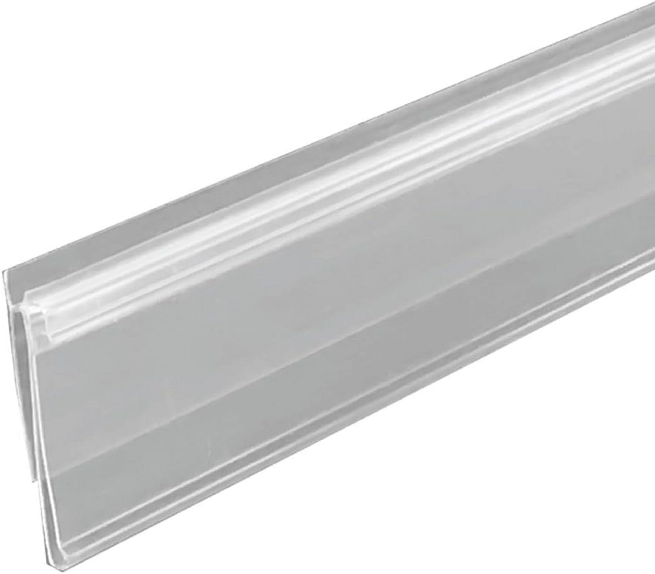 Shelf Label With Shelf Talker Gripper, 100 Pack SnapIn 1.25”H Shelf