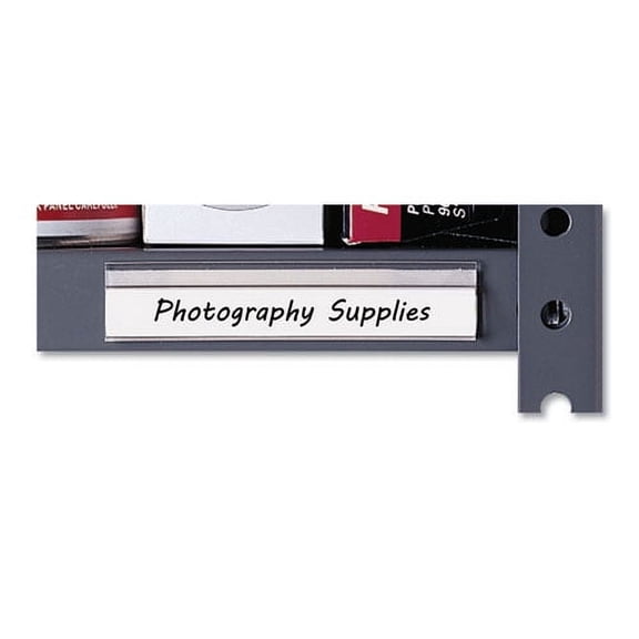 Shelf Labeling Strips, Side Load, 4 x 0.78, Clear, 10/Pack | Bundle of 2 Packs
