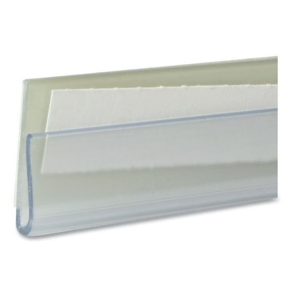 C-Line 87447 4 in. x 0.78 in. Side Load Shelf Labeling Strips - Clear (10/Pack)