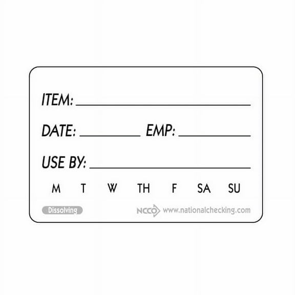 Shelf-Life DSl23 Label 2"X3" Dissolvable (DSL23) 250/Roll