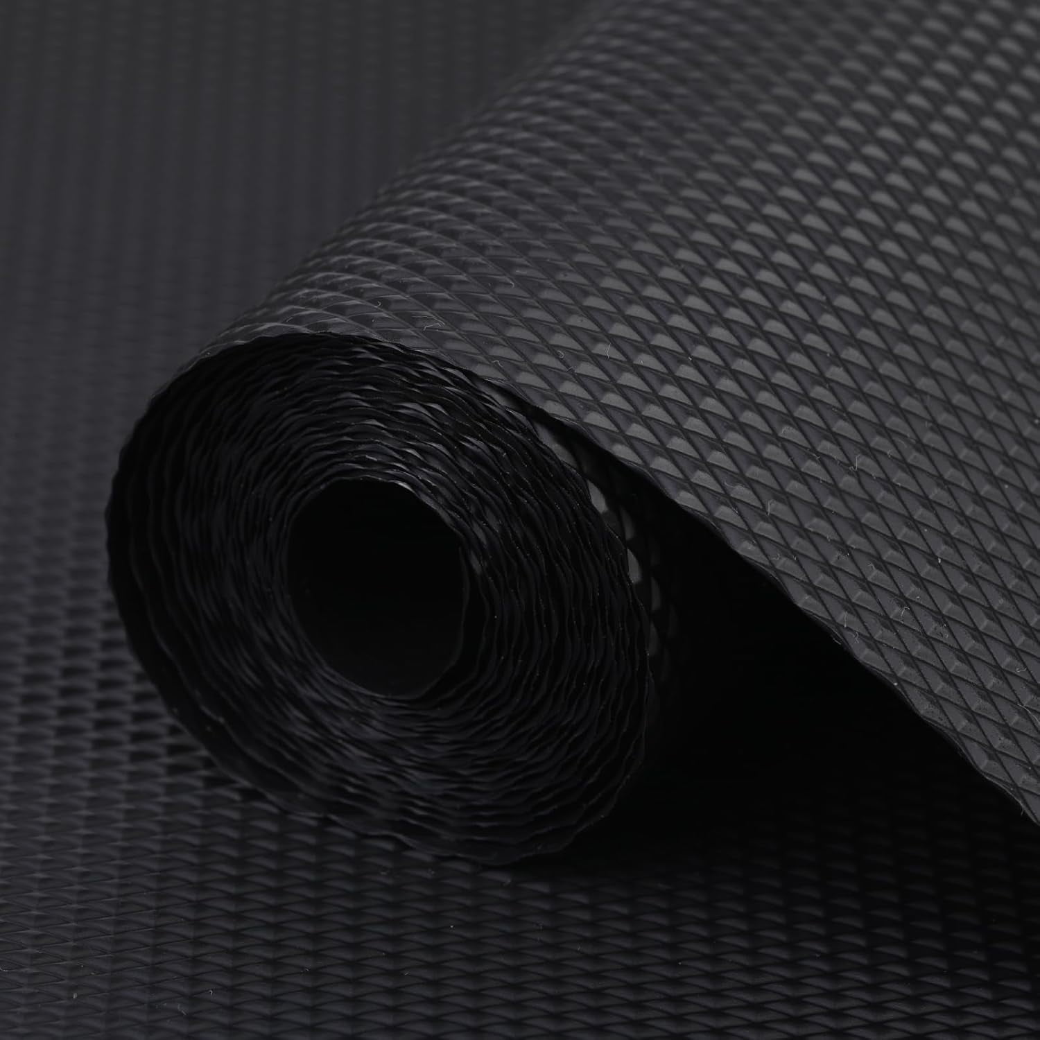 Shelf Liner 30 Inches Wide, Non-Slip Cabinet Liner Thickened, Washable Under Sink Mat, Non Adhesive Drawers Liner for Kitchen Cabinet, Shelves, Refrigerator, Desks, Black, 30 Inches x 10 FT