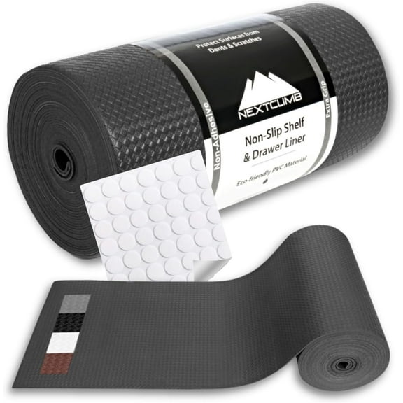 Shelf Liner, Drawer Liner & Kitchen Cabinet Liner  Thick Waterproof Rubber Refrigerator Liners, Fridge Mat, Wire Shelf Cover for Dresser, Pantry, Bathroom, Closet & Toolbox