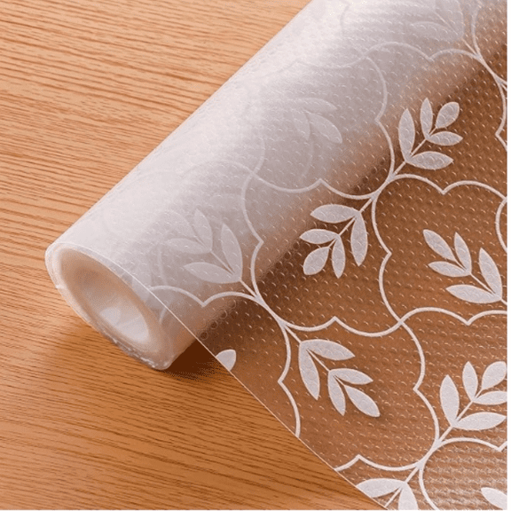 Shelf Liner Drawer Liners, Shelf Liners for Kitchen Cabinets, Non Adhesive Cabinet Liner, EVA Waterproof Non-Slip Refrigerator Liners for Kitchen, Drawer (Transparent, 23.6 in x 19.7ft)