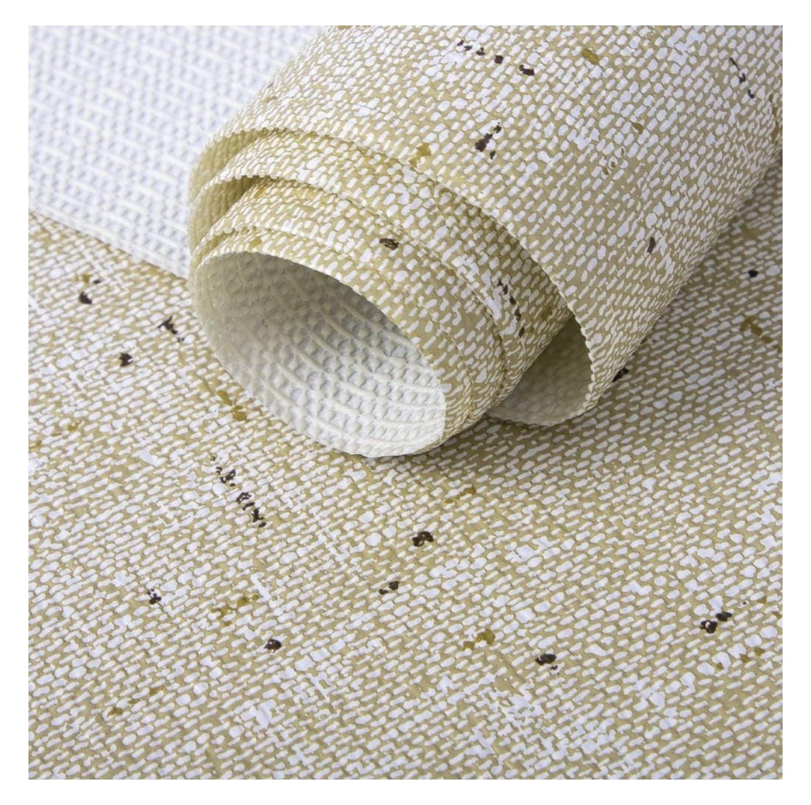 Shelf Liner for Kitchen Cabinets Non Adhesive Kitchen Drawer Liner, Waterproof Shelf Liner Durable Anti-Slip for Kitchen Cabinets Shelf Liner (Beige, 20 * 72inch*2Rolls) 2Rolls(20x72inch)