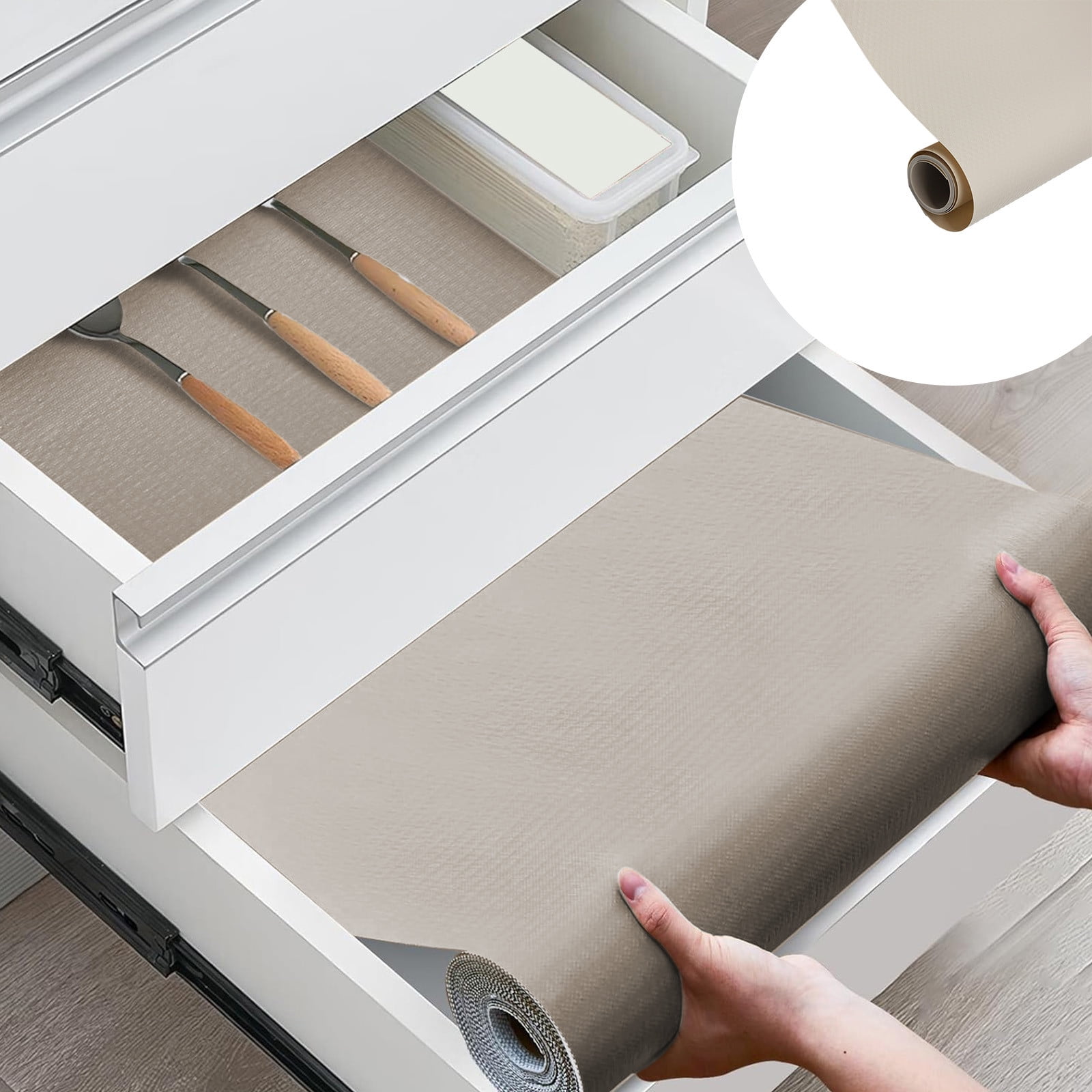 Shelf Liner for Kitchen Cabinets – Non-Adhesive Non Slip Easy Clean ...