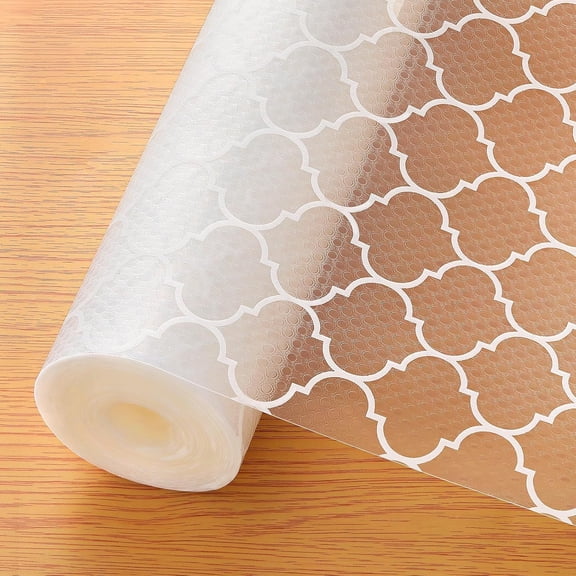 Shelf Liner for Kitchen Cabinets  Non-Adhesive Waterproof Drawer Liner  Durable EVA Material Easy-to-Cut Shelf Paper for Refrigerator, Cupboard, Dresser with Modern Pattern (17.7"W x 78.7"L)