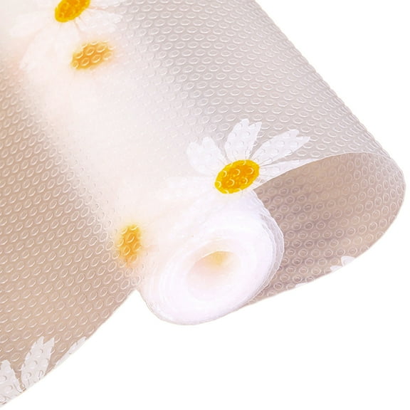 Shelf Liner Non-Adhesive Cabinet & Drawer Liner for Kitchen – Waterproof Shelf Paper with Flower Pattern – Durable Cabinet Mat – Easy to Cut (45X150Cm)