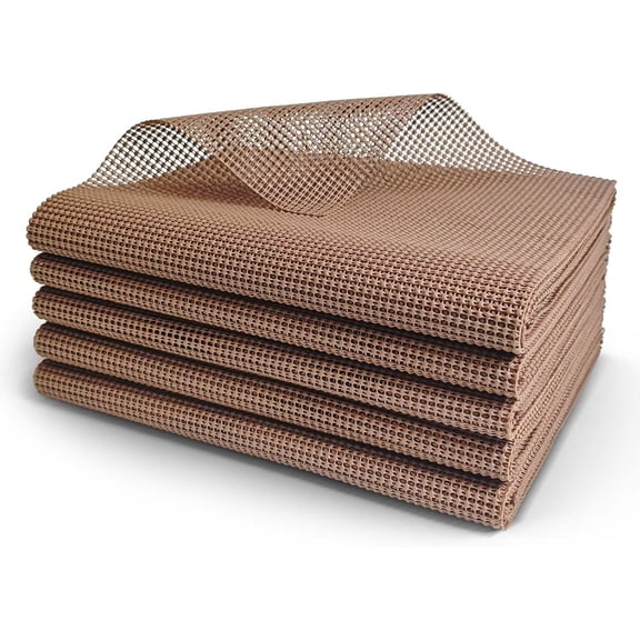 Shelf Liner Non Adhesive Cabinet and Drawer Liner,Upgrade Durable Folded Slip Great Grip Liners for Kitchen Cabinets, Storage, Desks, Dresser, 11.8 in x 9.8 ft, Wheat
