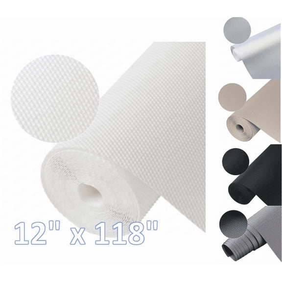 Shelf Liner, Non-Adhesive Roll Drawer Liners 12" x 118", Non Slip Grip Durable Strong Clean, Shelving Liner for Kitchen cabinets,Storage, Desks, Kitchenware, Tableware