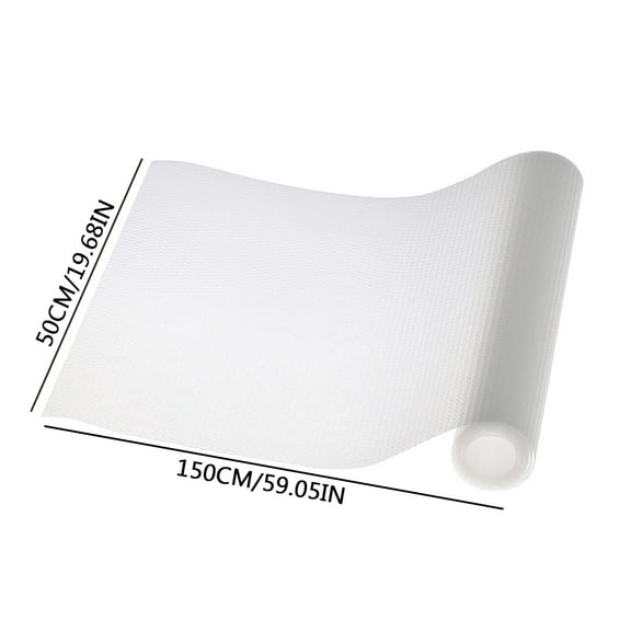 Shelf Liners for Kitchen Cabinets Refrigerator Liners Waterproof & Oil-Proof Kitchen Cupboard Liner Non-Slip Drawer Mats EVA Material Non Adhesive Fridge Liner for Shelves - Clear 19.68 x 59.05 Inch