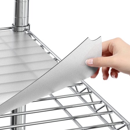Shelf Liners for Wire Shelf System - Set of 4-24 x 48 inch - Frosted Plastic Wire Shelving Shelf Mats