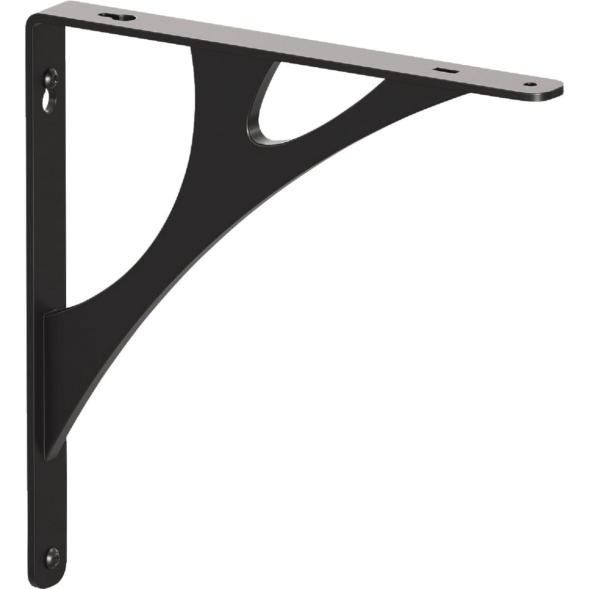 Knape & Vogt Manhattan Shelf Bracket - Alloy Steel, Black Finish - 8 Inch