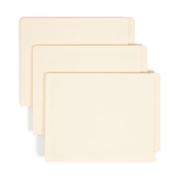 Shelf-Master End Tab File Folders, 100 Count, Reinforced Straight-Cut Tabs, Letter Size