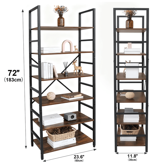 Shelf Metal Storage Rack | Independent Industrial Garage Shelf, Organizer for Home Office Books in Bedroom, Kitchen, And Living Room, Standing Shelf, Standing Shelf
