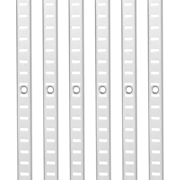 Shelf Pilaster, 36.3-inch 8 Pack, Adjustable Shelf Brackets Steel Mortise Mount Pilaster Strip Standards with 32 Screws, Suitable for Wall Shelving System Cabinet Closet Organization