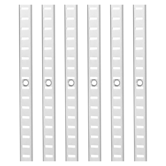Shelf Pilasters 36.3 Inch - 6 Pack Adjustable Steel Standards for Wall Shelving, Closet Organization, Heavy Duty Rail System with Screws