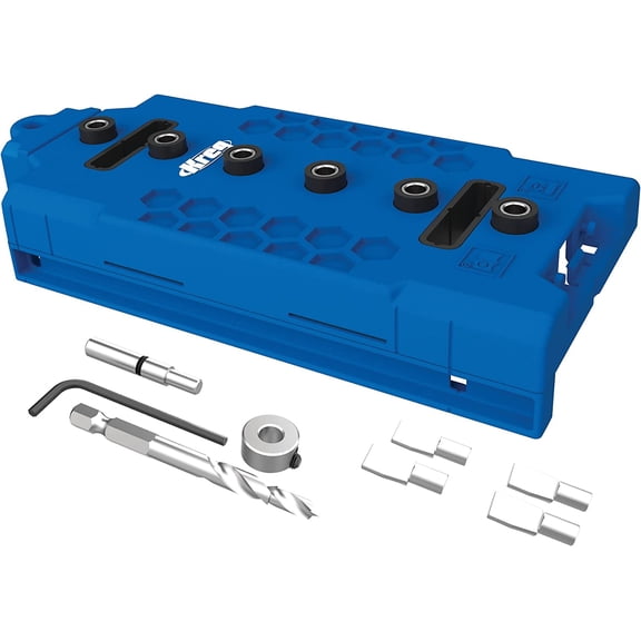 Shelf Pin Jig 1/4 Inch - Cabinet Hole Drilling Guide - Edge Aligned Precision - Adjustable Tool - KMA3225