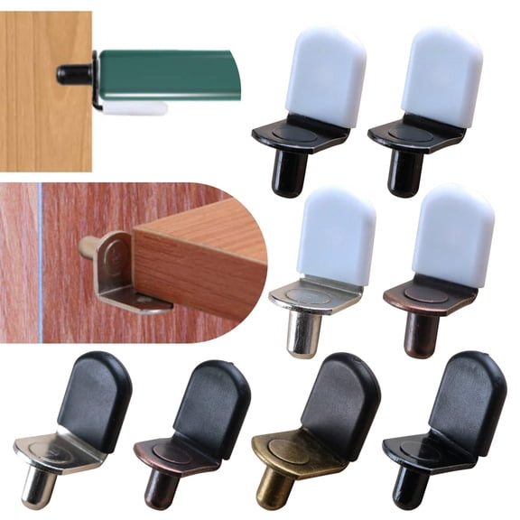 Shelf Pins, L-Shaped Shelf Support Pegs with Rubber Sleeve, Cabinet Shelf holder Bracket Pegs for Kitchen, Bookshelves, Furniture, Shelves 5Pcs