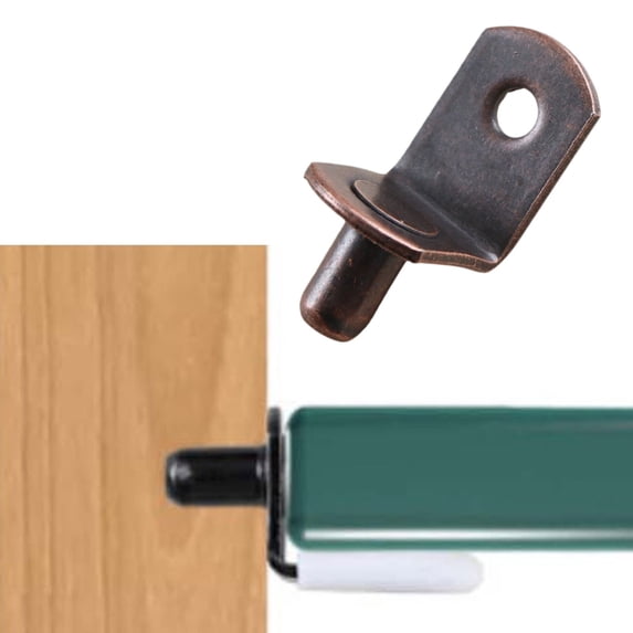 Shelf Pins Pegs,1/4 Inch (6mm) L-Shaped Shelf Support Pegs,Bookshelf Pegs for Shelves,Cabinet Shelf Bracket Pegs with Hole,Shelf Pins Holders for Kitchen Furniture & Closet(A)