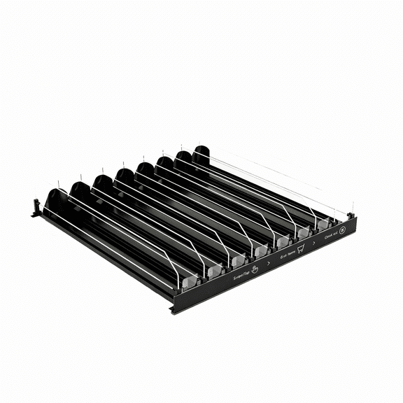 Shelf Rail System with Product Sliding Tracks