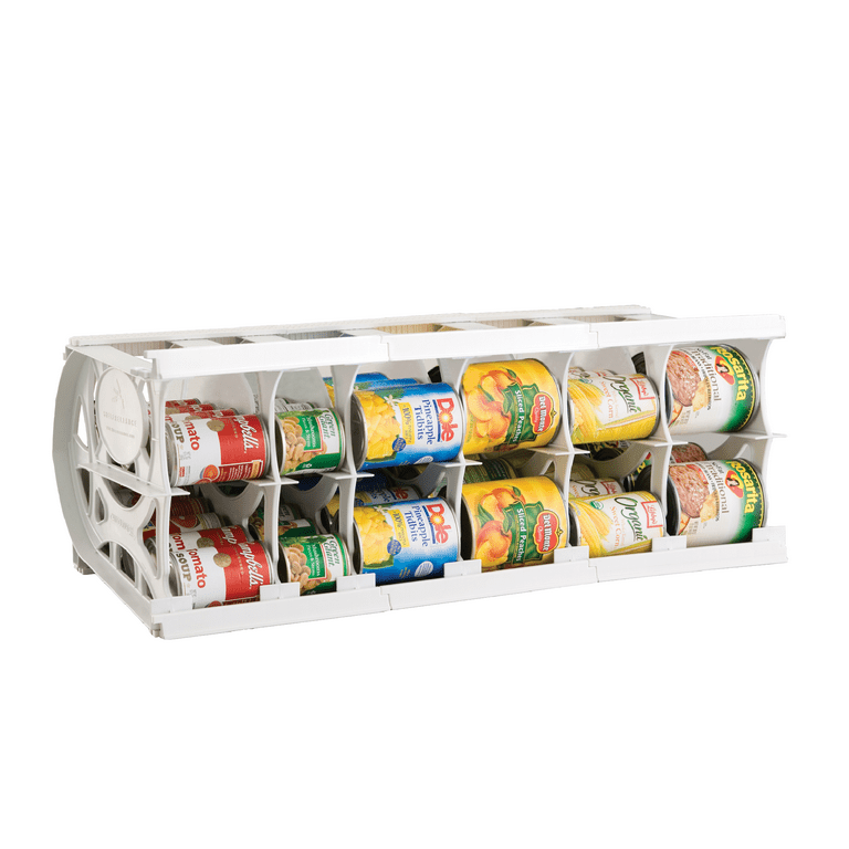 mDesign Plastic Kitchen Storage Organizer Bins for Pantry, Fridge, or  Freezer Organization - Cabinet Organizer Holder for Canned Food, Soup Can,  Soda or Water B…
