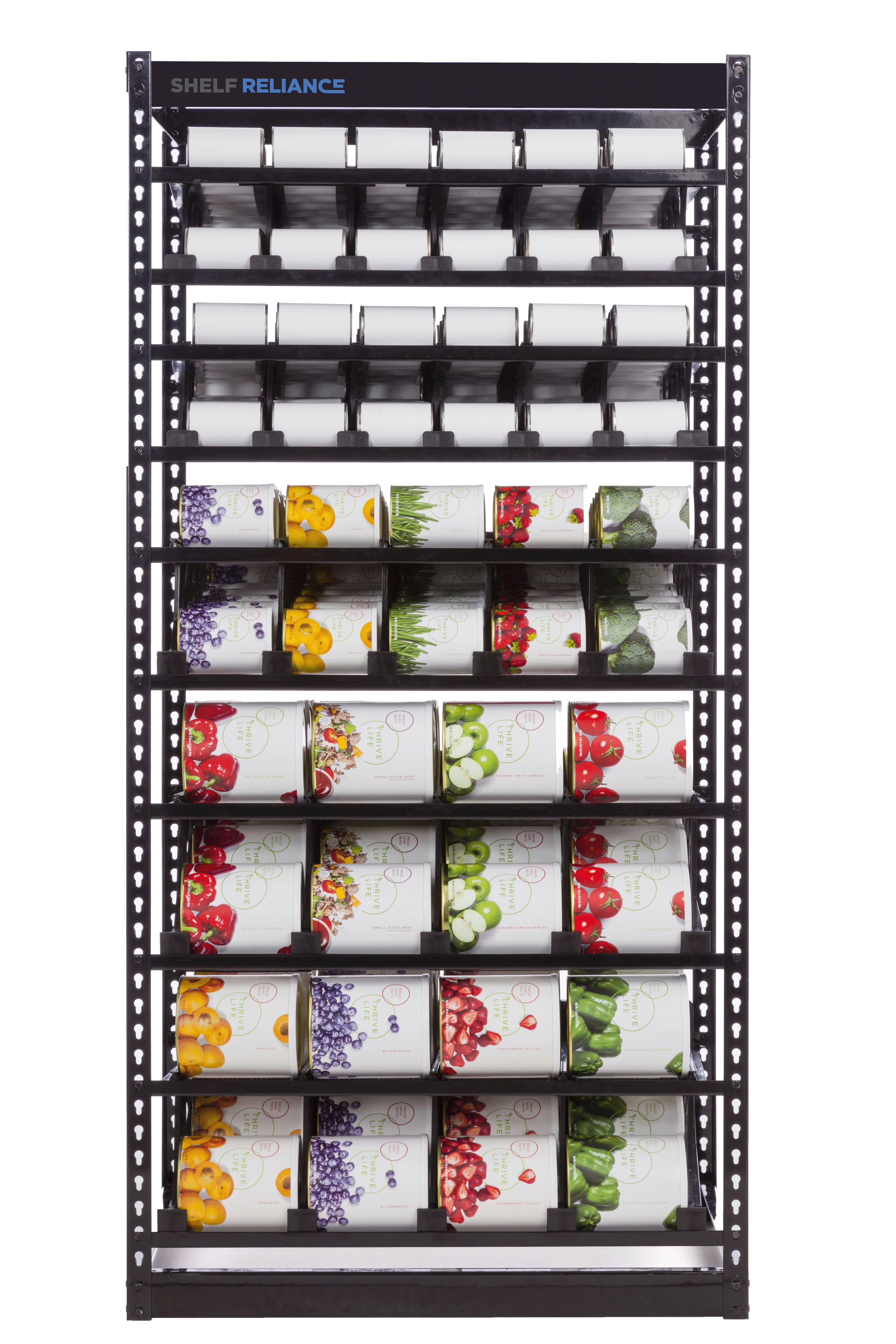 Shelf Reliance Pantry Organizer, Variety Can Food Storage Rotation System