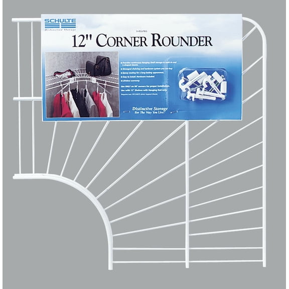 Shelf & Rod Wire Closet Corner Shelf Kit - Pack of 2 Home & Garage Storage, Stackable Design