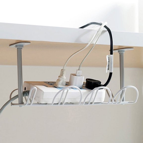Shelf Strong Hanging Basket Socket Table Bottom Power Cable Wire Organizer