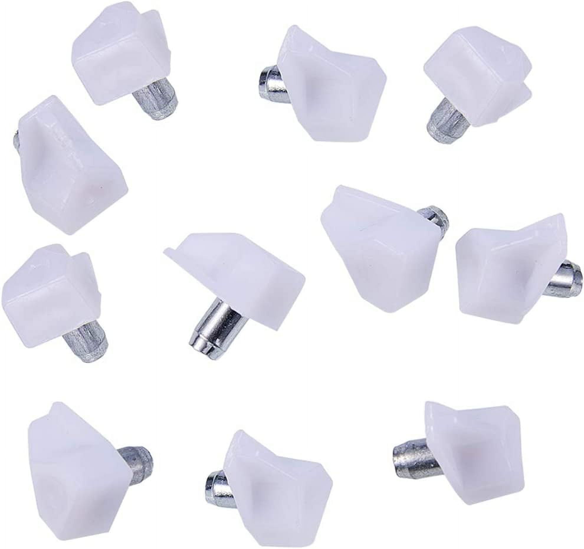 Shelf Support, 50 Pcs 5mm White Plastic Shelf Pegs Pins Shelf