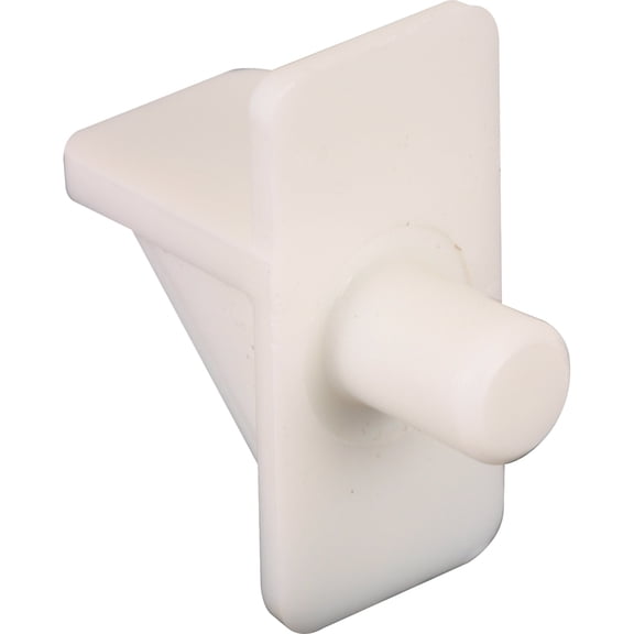 Shelf Support Peg, 1/4 in. Diameter, White Plastic (8-pack)