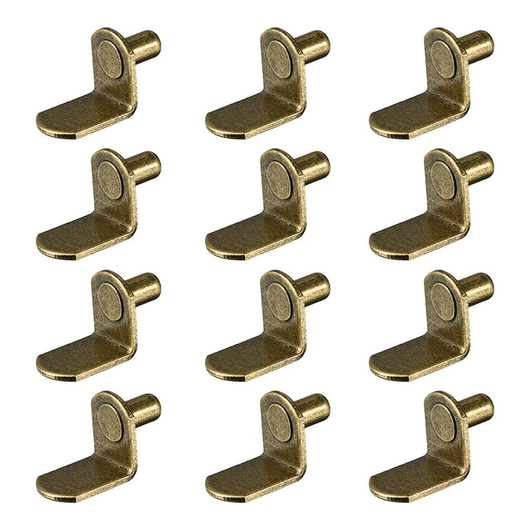 200 Pieces Shelf Support Pegs 6 mm L-Shaped Shelf Pegs Shelf Pins Cabinet  Shelf Pegs Shelf Clips Metal Plated L-Shaped Clips for Kitchen Bookcase