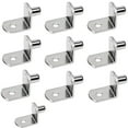 thumbnail image 1 of Stainless steel Shelf Support Pegs,20 Pc Shelf Pegs with Hole,5mm (1/5 inch) Cabinet Shelf Bracket Pegs,L-Shaped Shelf Pins Holders for Bookcase Kitchen Closet Shelf Shelves Furniture Cabinet(Silver), 1 of 3
