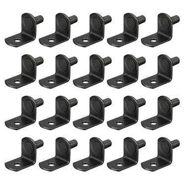 Shelf Support Pegs, 25 Pack 5mm(1/5") L-Shaped Bracket Pegs Shelf Pin, Black