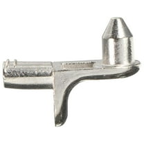 Shelf Support Pegs, 40 Pcs Shelf Pegs with Hole, Cabinet Shelf Bracket Pegs, L-Shaped Nickel Plated Shelf Pins Holders for Bookcase Kitchen Closet Shelf Shelves Furniture Cabinet, 0.82x0.62x0.35"