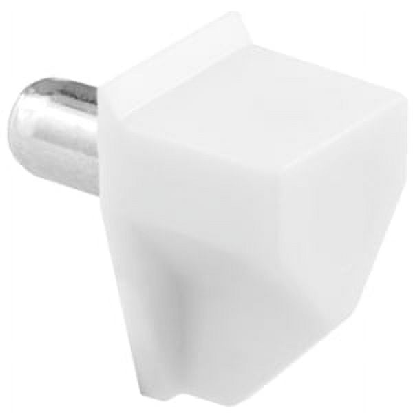 PrimeLine Shelf Support Pegs, 5mm, Plastic, White