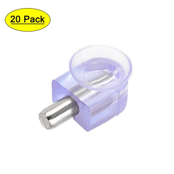 Shelf Support Pegs Glass Clamp Bracket Zinc Alloy with Suction Cup 20 Pack