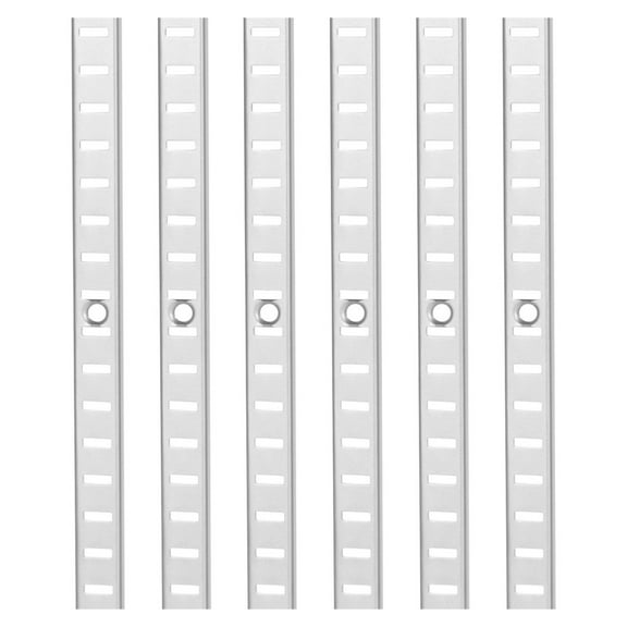 Shelf Track 36.3 Inch, 8 Pack Adjustable Wall Shelving Pilasters - Heavy Duty Steel Rails for Garage, Closet, Home Organization - Customizable Storage Solutions