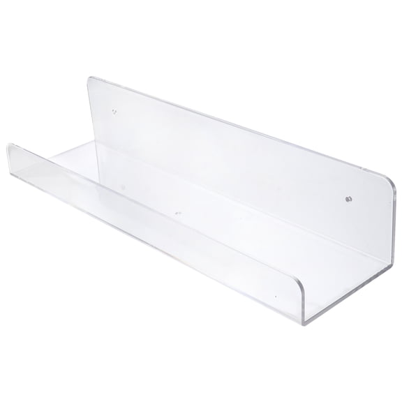 NIAIZEK Clear Acrylic Rectangular Wall Shelf for Kitchen Utensils, Spices, and Home Storage Organizer