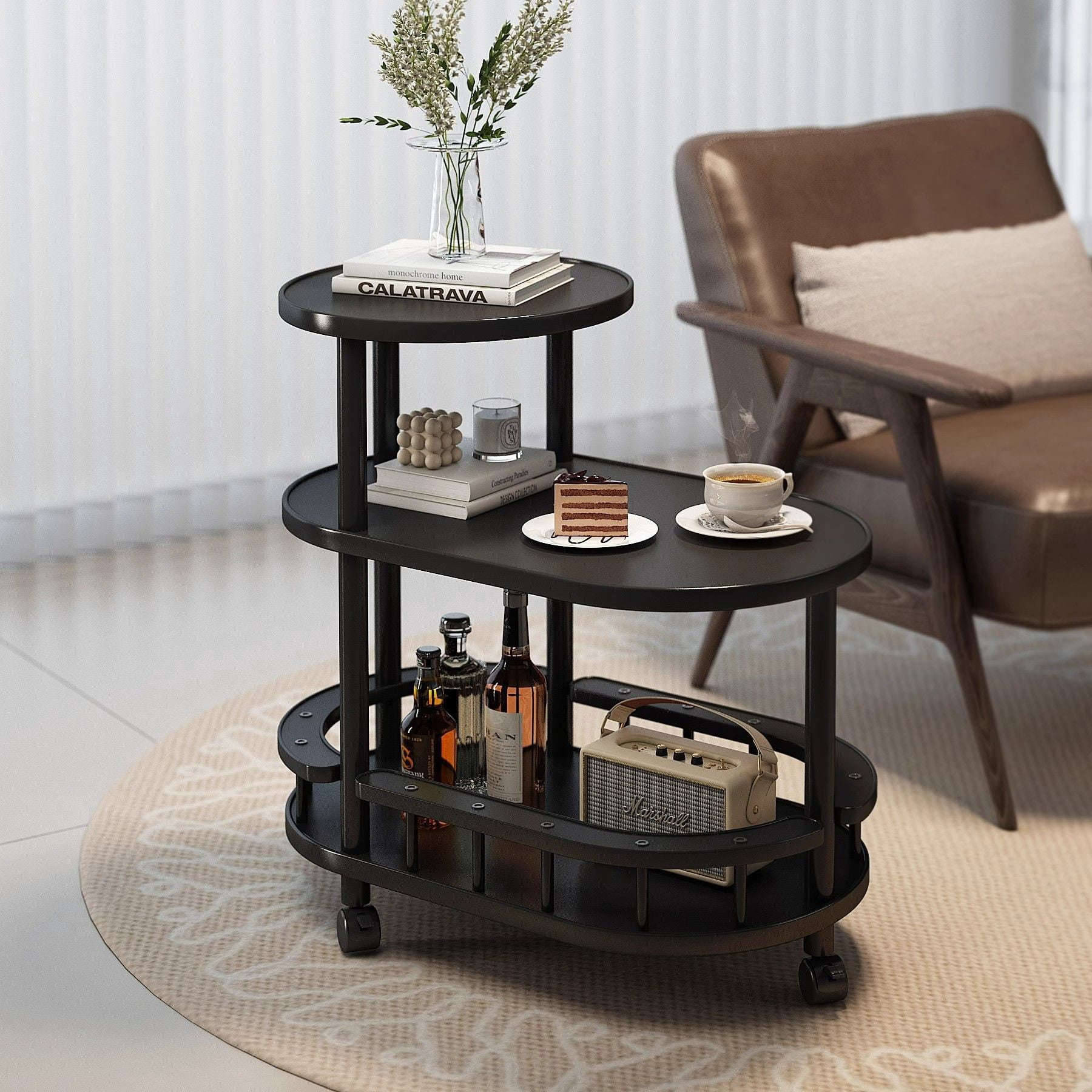 Shelf multilayer storage rack living room household removable coffee ...