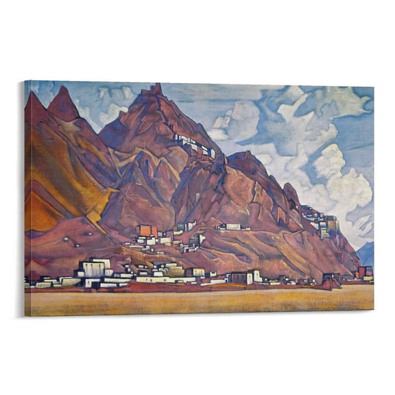 Shelkar Dzong 1928 Nicholas Roerich Prints Poster Posters Art Print Wall Photo Paint Poster Hanging Picture Family Bedroom Decor Gift 24x36inch(60x90cm)