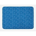 thumbnail image 1 of Shell Bath Mat, Aquatic Summer Nautical Theme Outline Simplistic Pattern of Various Seashells, Plush Bathroom Decor Mat with Non Slip Backing, 29.5" X 17.5", Cobalt Blue White, by Ambesonne, 1 of 2