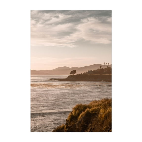 Shell Beach Scenic - Pismo Beach California Photography Coast Sunset Ocean Seascape Nature Landscape Minimalist Unframed Wall Art Print 12 x 18 inches