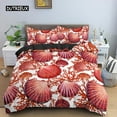 thumbnail image 1 of Shell Bedding Set Coral Polyester Color Shell Comforter Cover Quilt Cover King Size Bedding Set for, 1 of 5