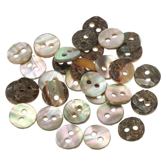 Uxcell Shell Buttons, Round Natural Pearl Button DIY Sewing Crafts - Fitting For Blazer - Suits - Shirts - Sewing Clothes ["9mm"]
