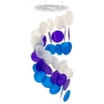 thumbnail image 1 of Shell Capiz Windchime - 17" Spiral Indoor Outdoor Hanging Coastal Home Décor, Blue, Purple, and White, 1 of 4