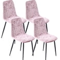 thumbnail image 1 of Shell Chair Covers Stretch,Mid Century Modern Dining Chair Slipcovers Removable Washable Anti-Dust Velvet Lounge Armless Chair Protector for Kitchen Living Room-4 Pcs-Pink, 1 of 7