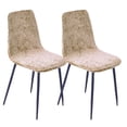 thumbnail image 1 of Shell Chair Covers Stretch,Mid Century Modern Dining Chair Slipcovers Removable Washable Anti-Dust Velvet Lounge Armless Chair Protector for Kitchen Living Room-2 Pcs-Gold, 1 of 4