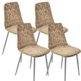 thumbnail image 1 of Shell Chair Covers Stretch,Mid Century Modern Dining Chair Slipcovers Removable Washable Anti-Dust Velvet Lounge Armless Chair Protector for Kitchen Living Room-4 Pcs-Light blue, 1 of 5